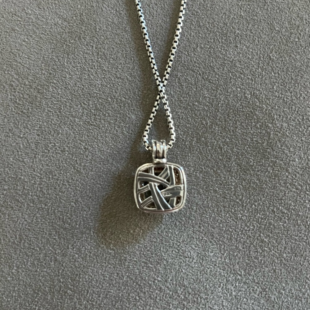 Authentic David Yurman Albion Prasiolite Pendant Sterling Silver - Picture 6 of 7